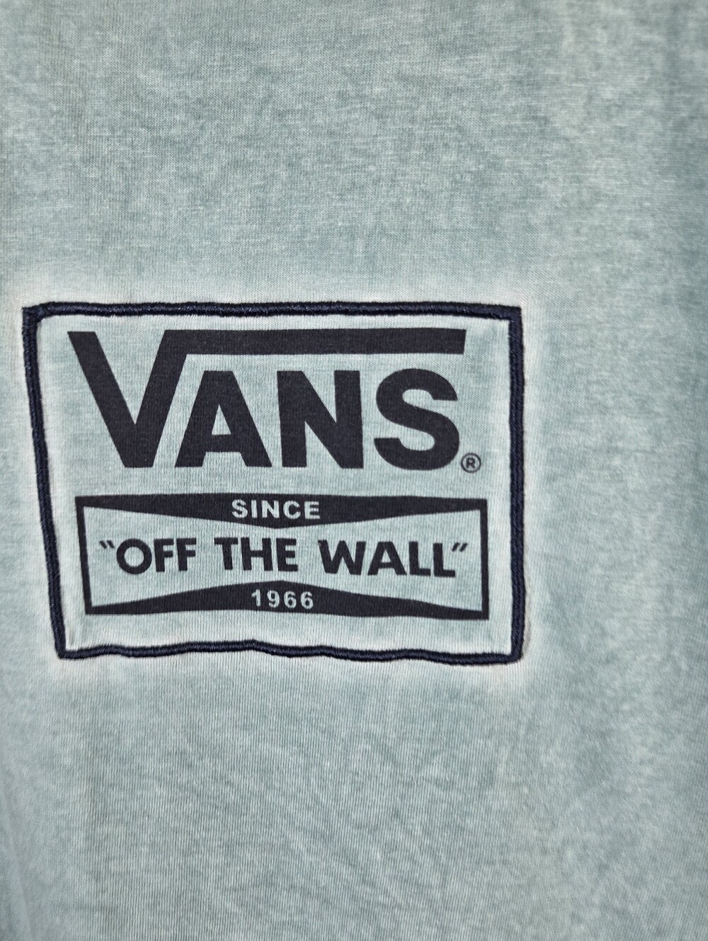Vans Off The Wall Muscle Tank Top S Mint Blue Sleeveless Graphic Cotton Tee - Picture 6 of 8
